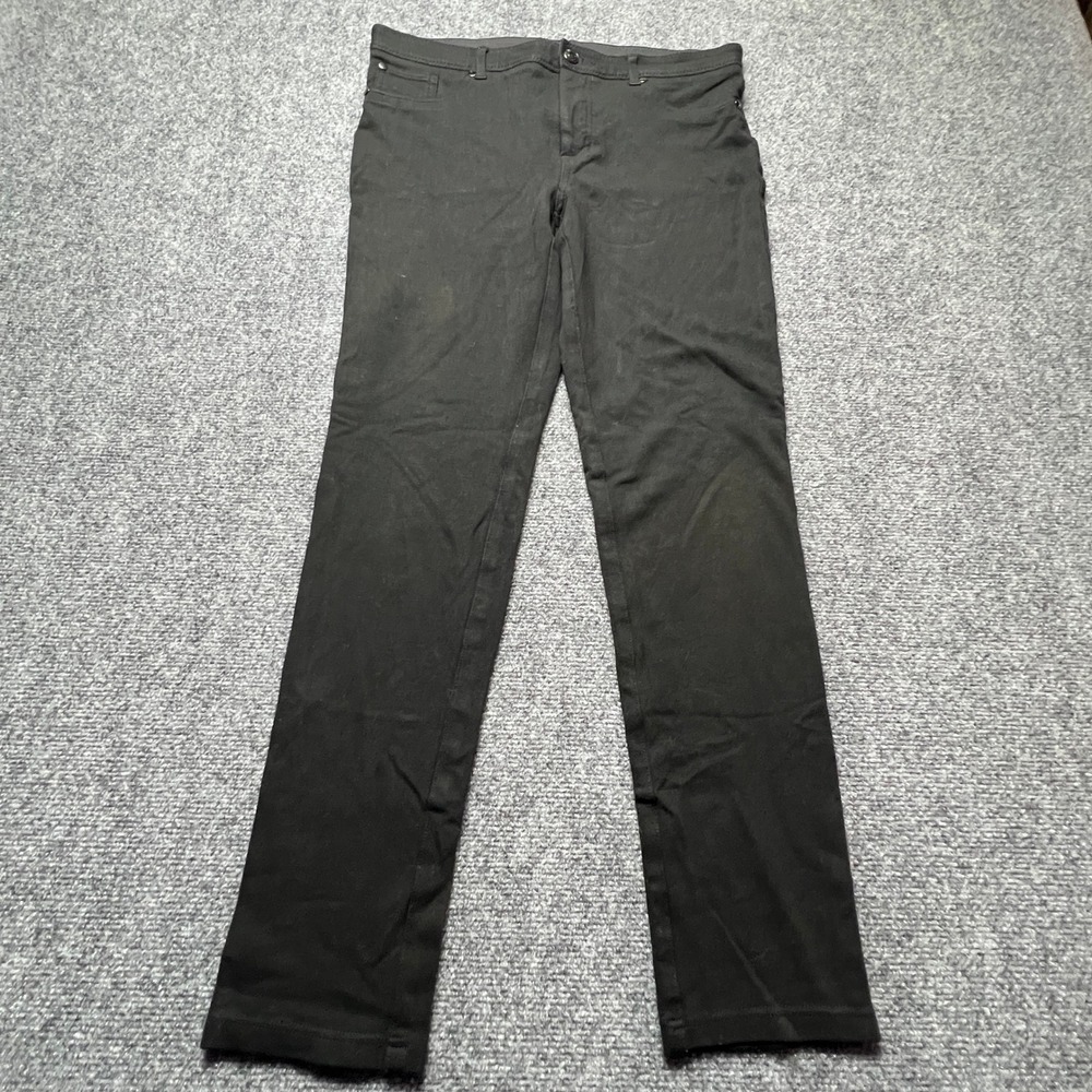 Chico's So Slimming Black Straight Leg Pants Size 0.5 Regular Stretch Ponte - Picture 1 of 9